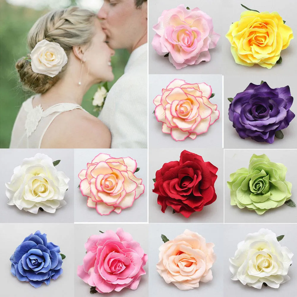 02SK - Silk Roses Brooch Bouquet Various colors