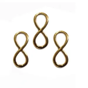 10 Pcs Antique Gold Infinity Symbol DIY Bracelet Necklace Anklets Connectors Charms Pendants