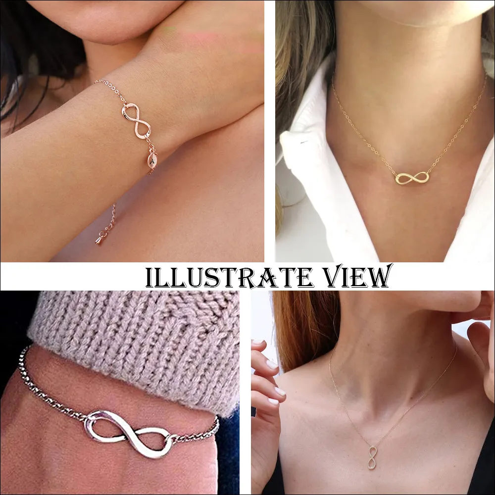 10 Pcs Antique Gold Infinity Symbol DIY Bracelet Necklace Anklets Connectors Charms Pendants