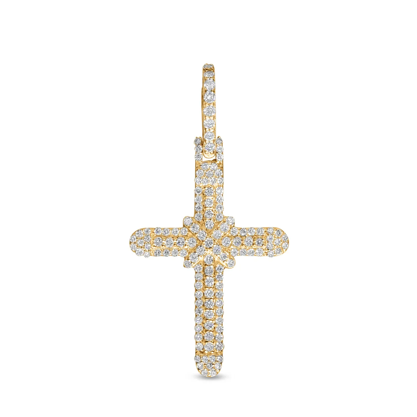 10K White Gold Diamond Cross Pendant 0.60 ctw