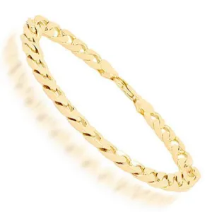 10K Yellow Solid Gold Mens Cuban Bracelet 7 mm