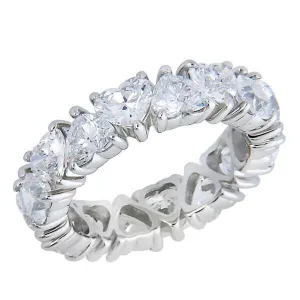 14k White Topaz Eternity Band