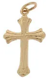 14K Yellow Gold Fancy Cross w/ Design Pendant SKU:  52834