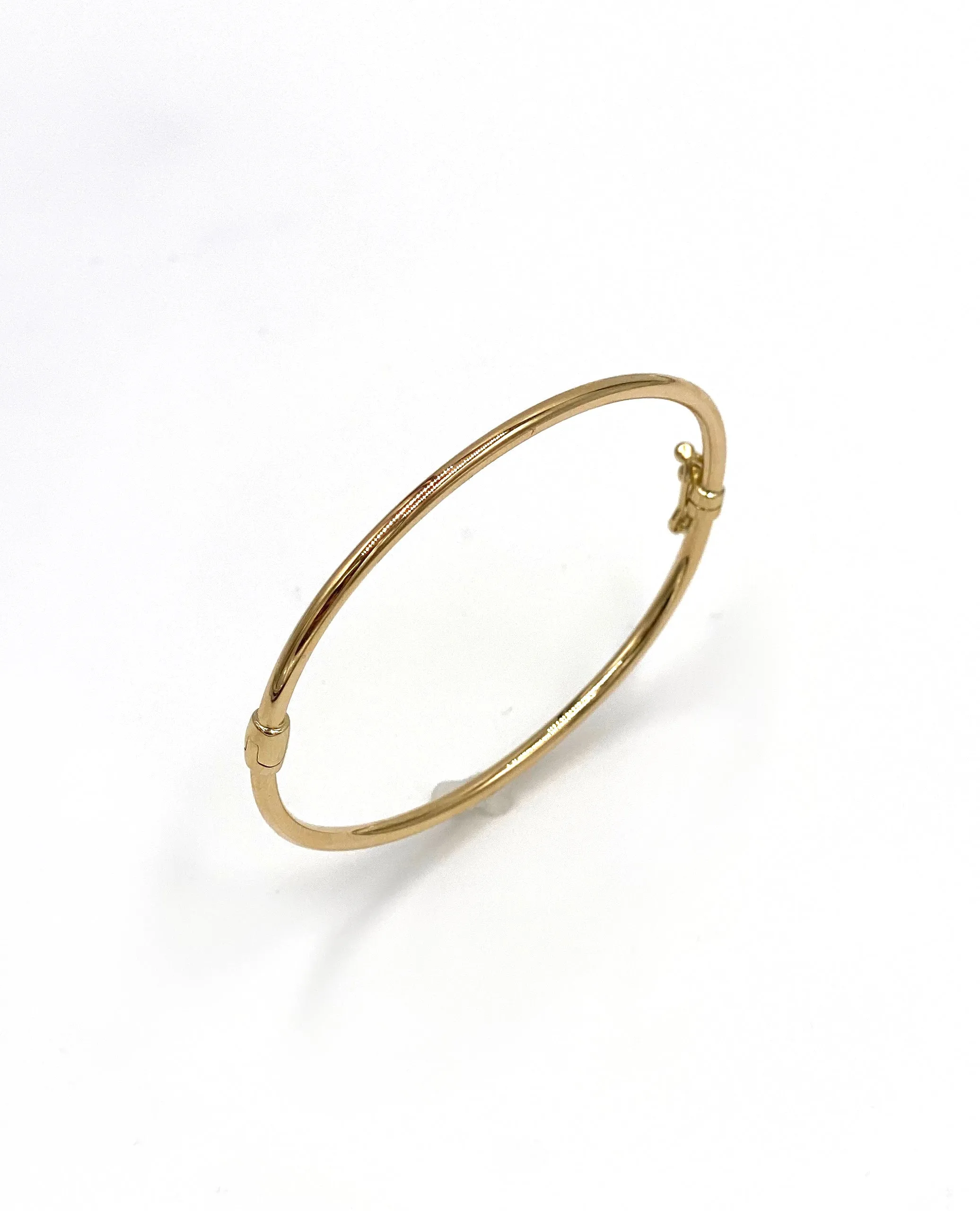 14K Yellow Gold Plain Baby Bangle