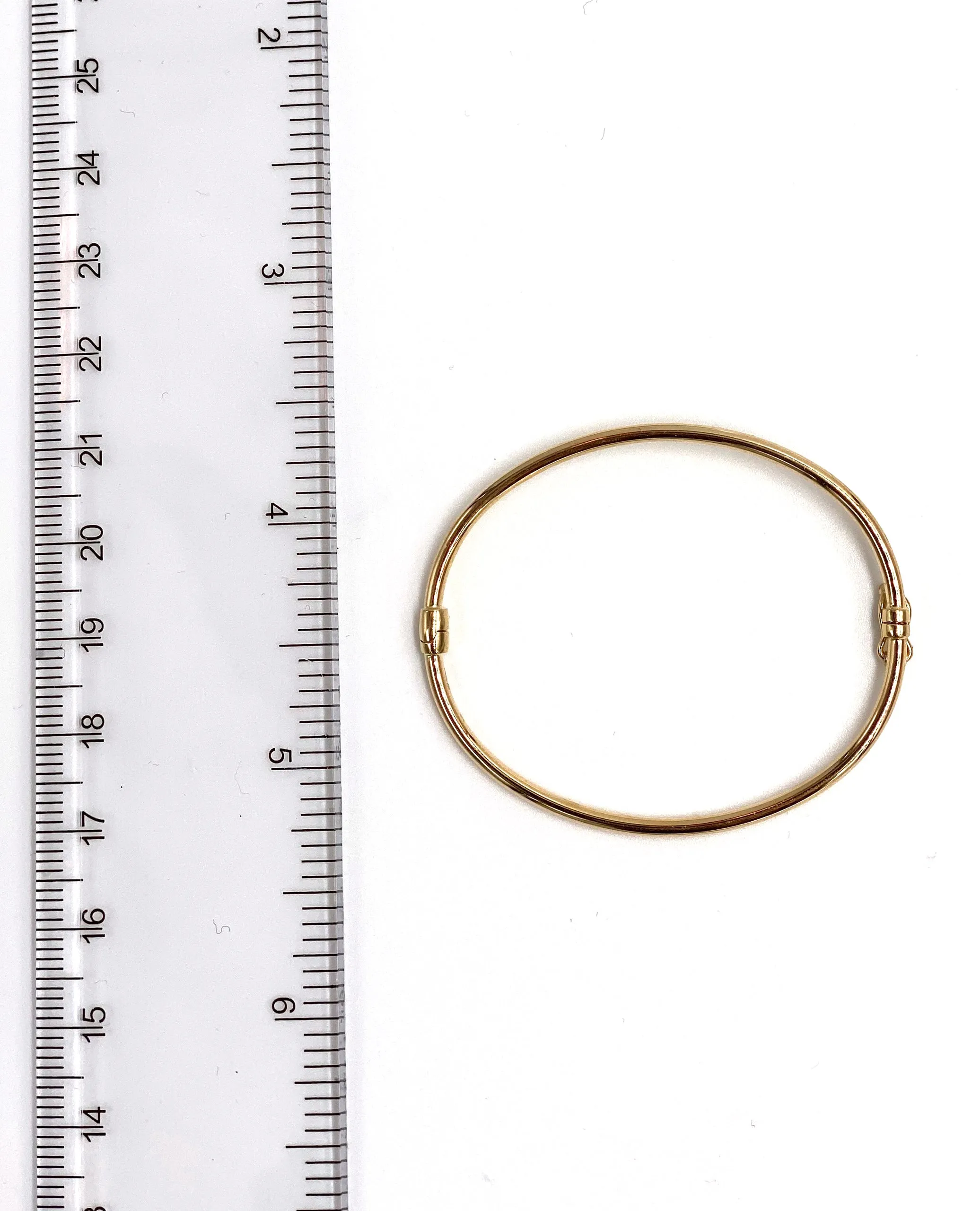 14K Yellow Gold Plain Baby Bangle