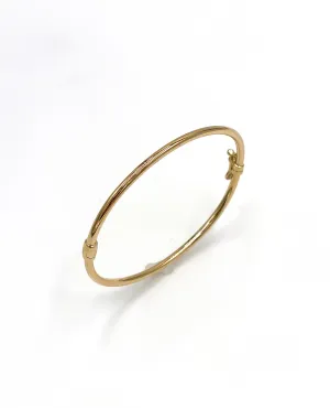 14K Yellow Gold Plain Baby Bangle