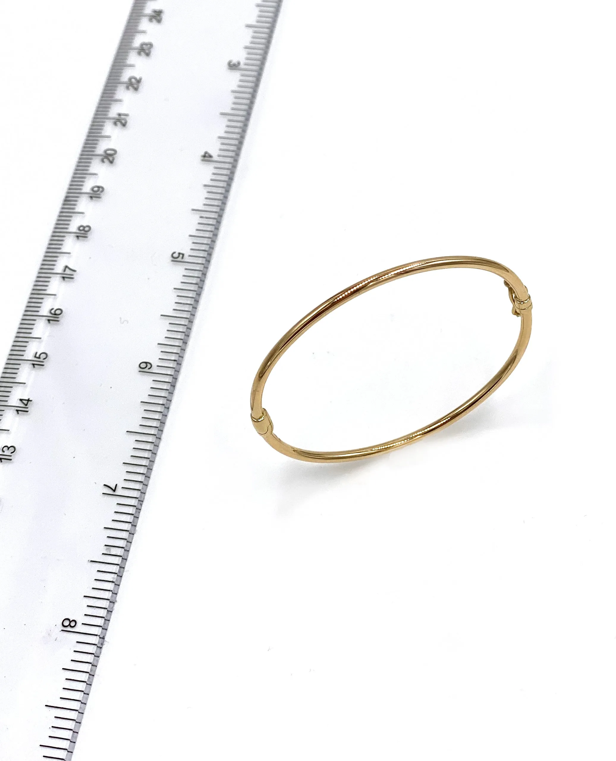 14K Yellow Gold Plain Baby Bangle