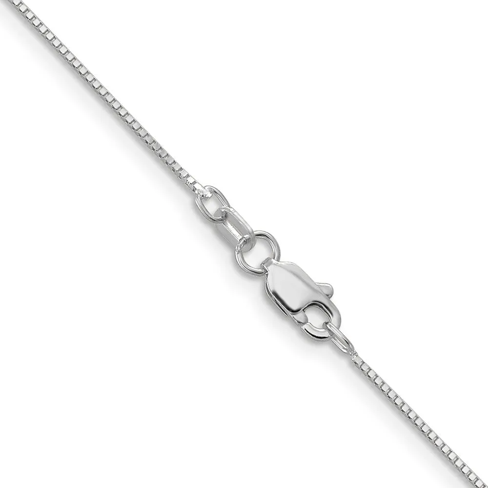 14KT White Gold 20-inch 0.7MM Box Pendant Chain