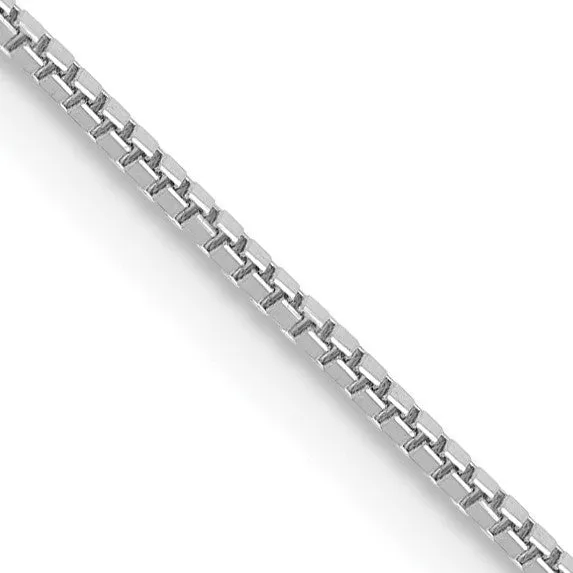 14KT White Gold 20-inch 0.7MM Box Pendant Chain