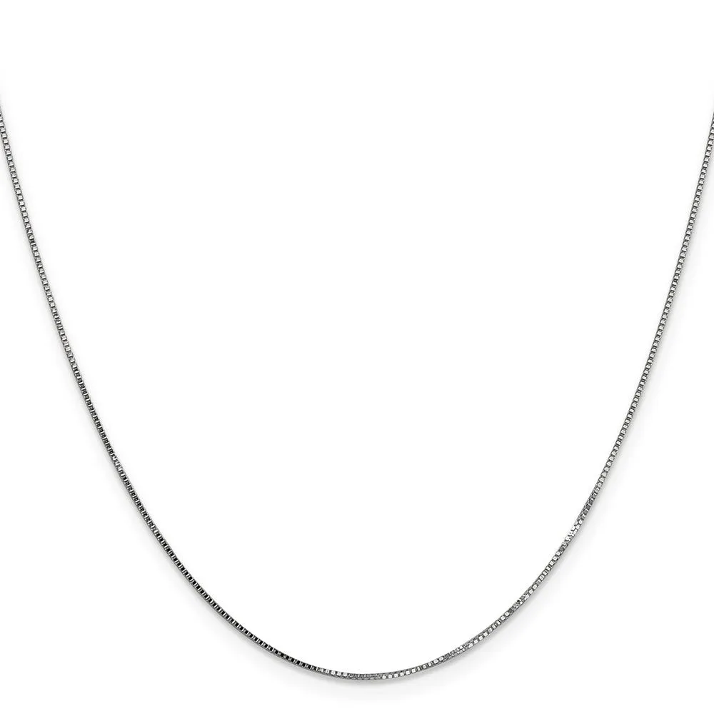 14KT White Gold 20-inch 0.7MM Box Pendant Chain