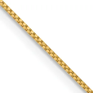 14KT Yellow Gold 22-inch 0.7MM Box Pendant Chain