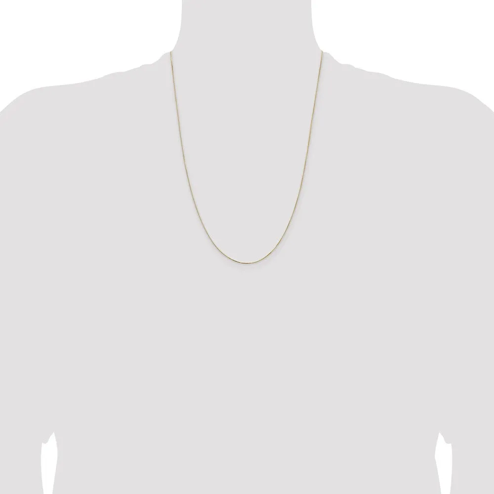 14KT Yellow Gold 24-inch 0.5MM Box Pendant Chain