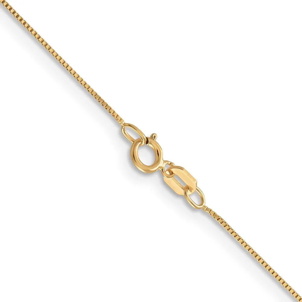 14KT Yellow Gold 24-inch 0.5MM Box Pendant Chain