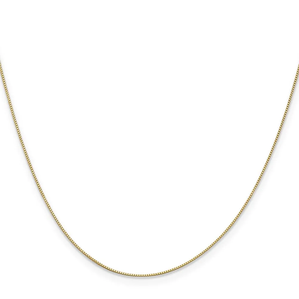 14KT Yellow Gold 24-inch 0.5MM Box Pendant Chain