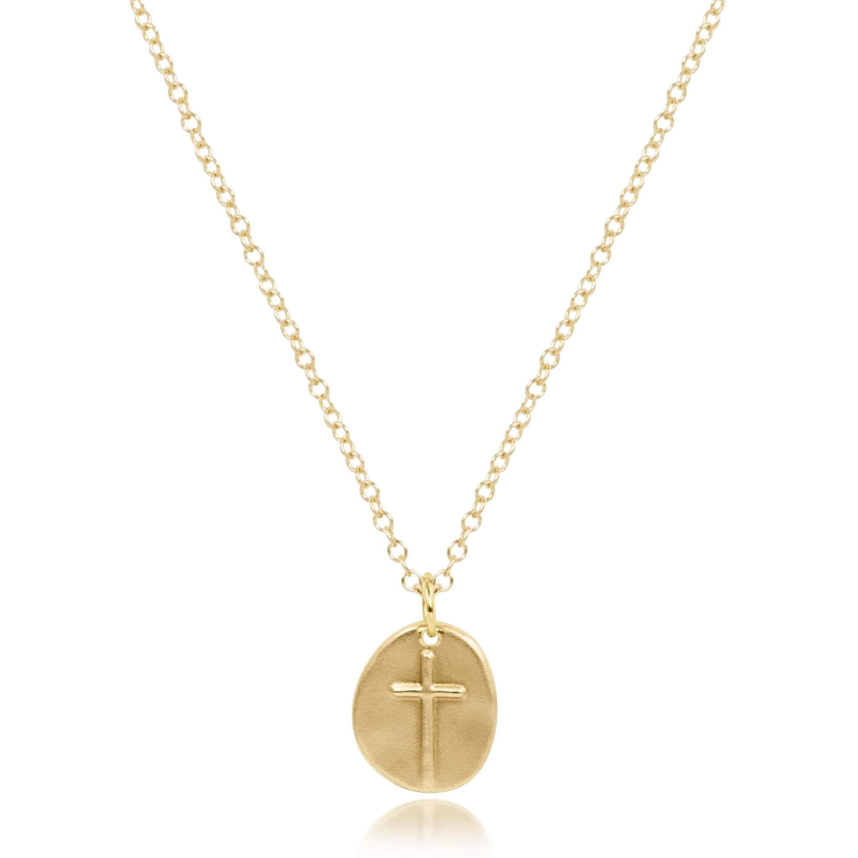 16" Necklace Gold - Inspire Small Gold Charm