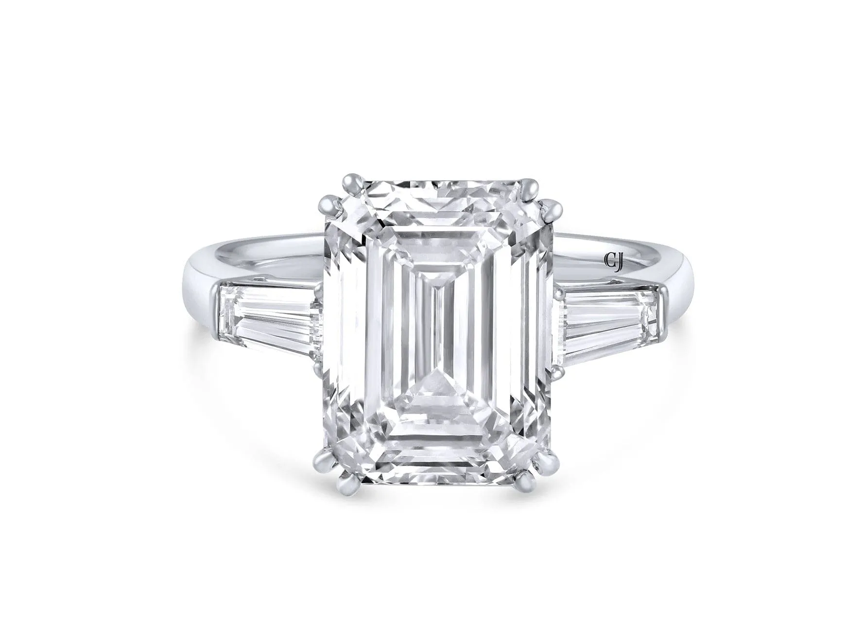 18kt White Gold Emerald Cut Diamond Ring, GIA Certified