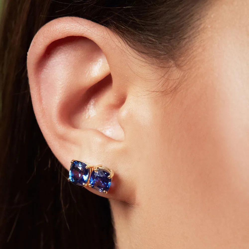 3.50 Carat Sapphire Stud Earrings