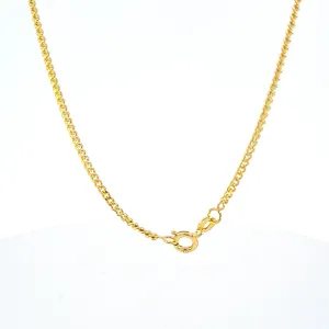 9ct gold 2 sided diamond cut curb chain, 20"/51cm 36588