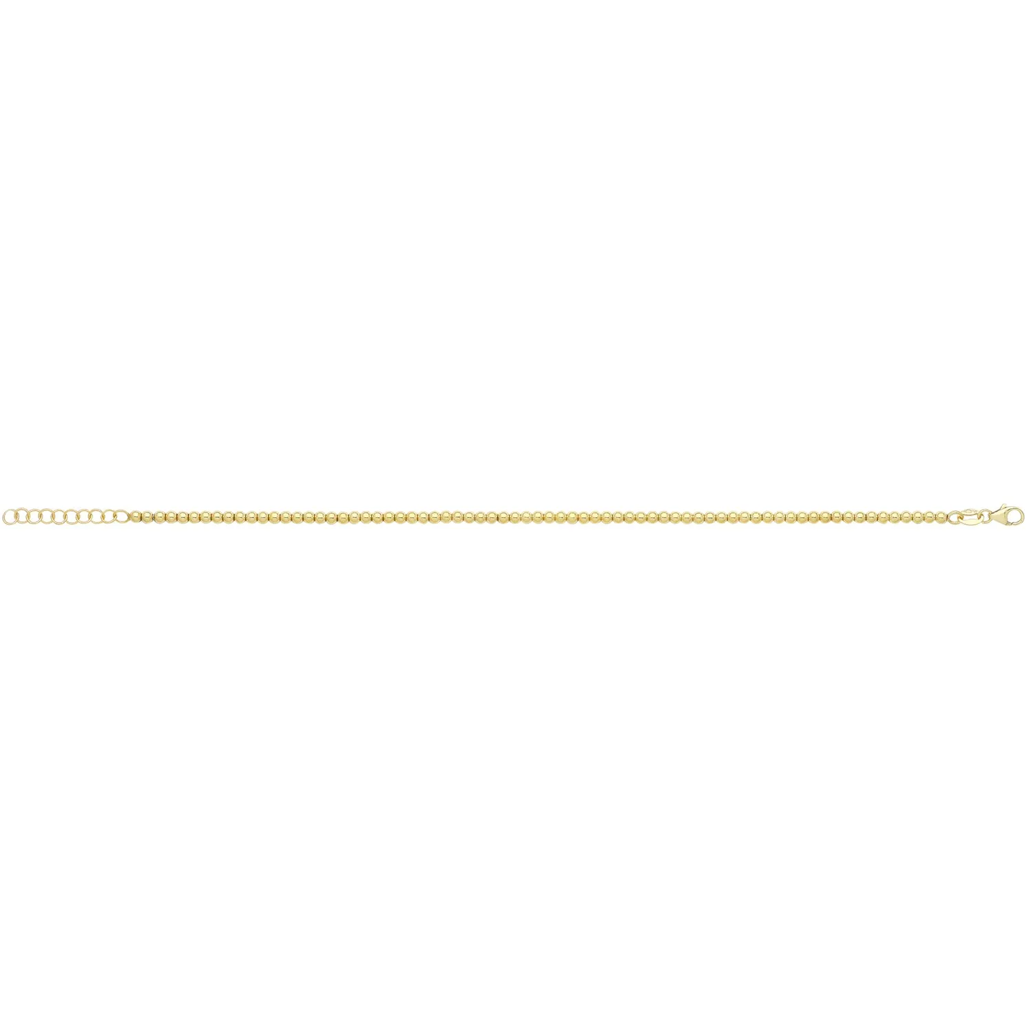 9CT GOLD BEADED BRACELET