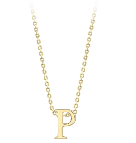 9ct Yellow Gold Initial Pendants A-Z