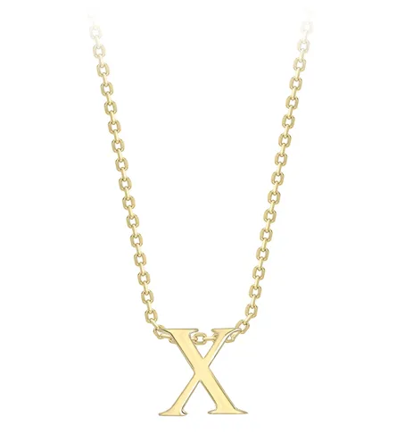 9ct Yellow Gold Initial Pendants A-Z