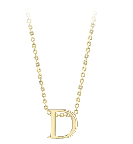 9ct Yellow Gold Initial Pendants A-Z