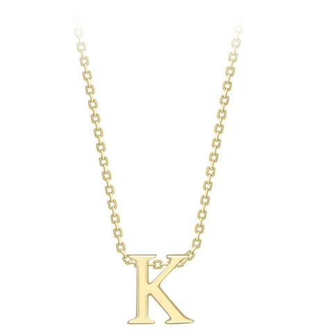 9ct Yellow Gold Initial Pendants A-Z