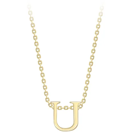 9ct Yellow Gold Initial Pendants A-Z