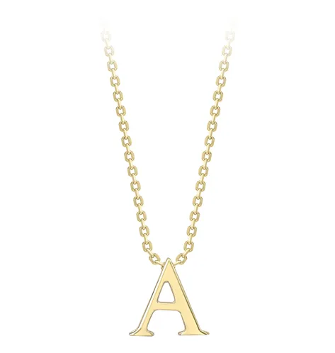 9ct Yellow Gold Initial Pendants A-Z