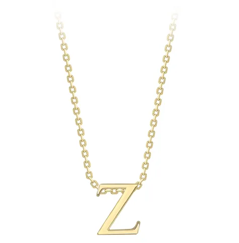 9ct Yellow Gold Initial Pendants A-Z