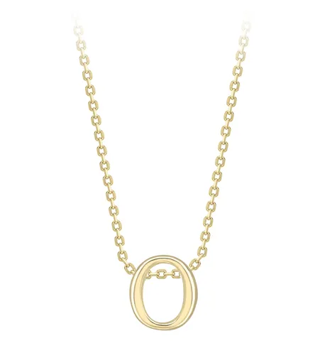 9ct Yellow Gold Initial Pendants A-Z