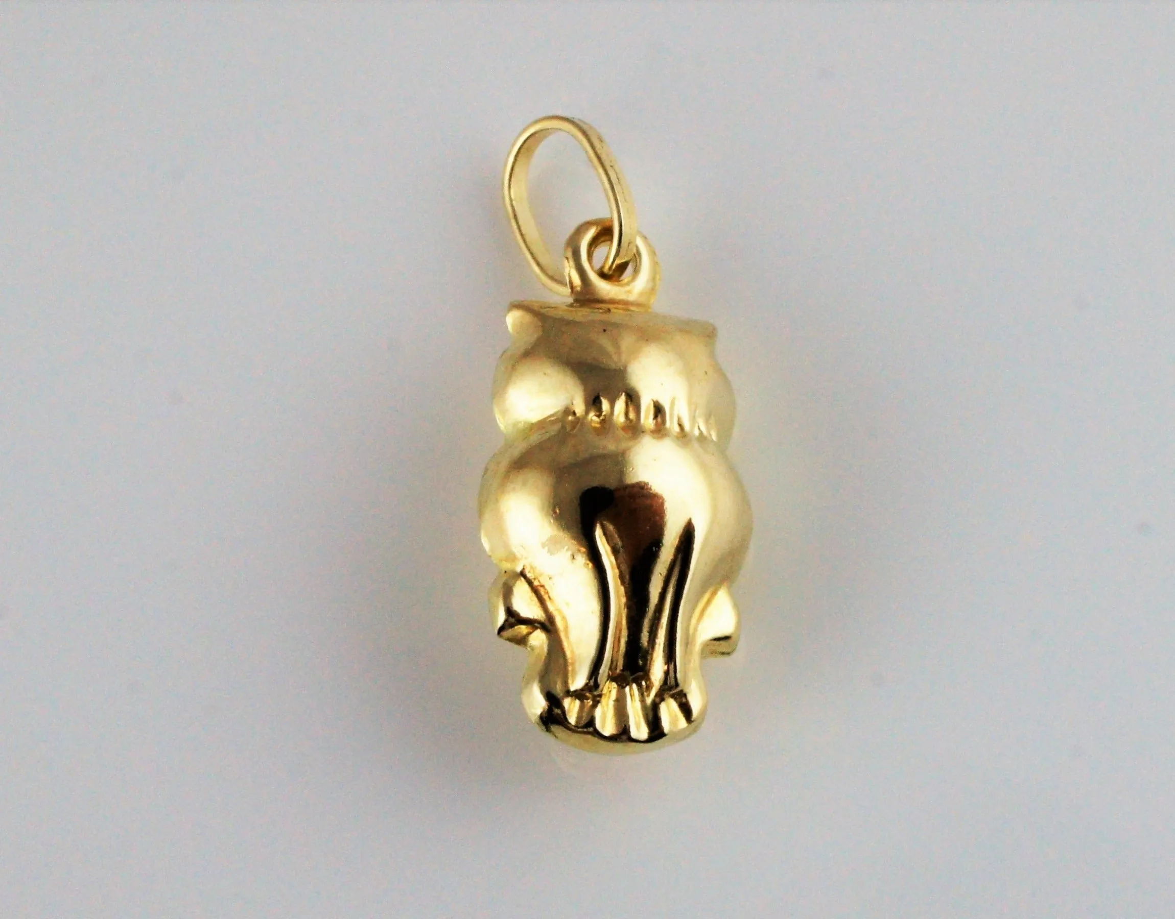 9ct Yellow Gold Owl Pendant - Charm