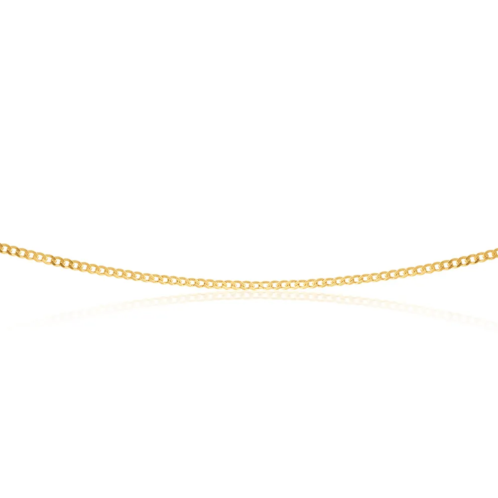 9ct Yellow Gold Silver Filled 50cm Curb Chain