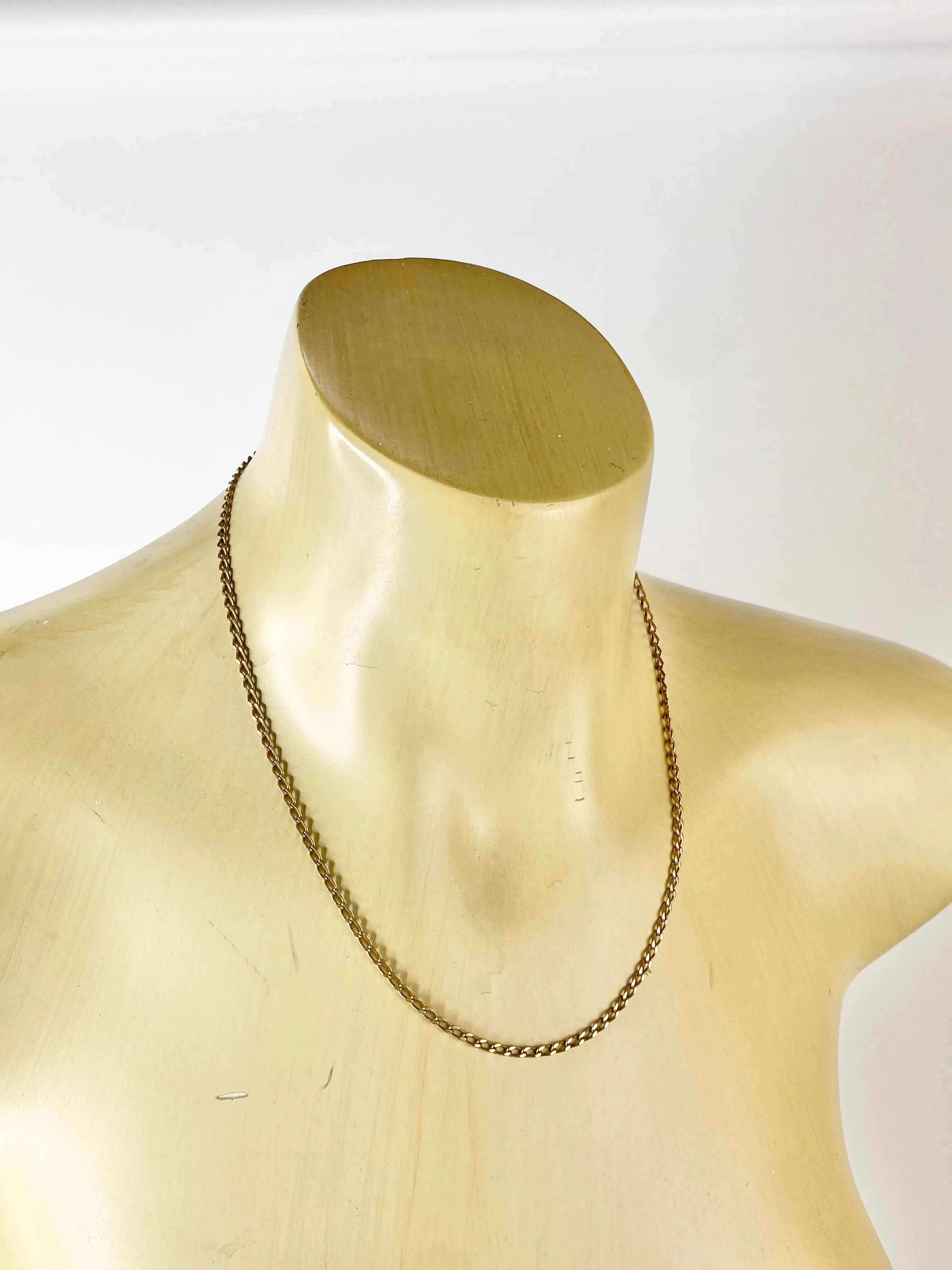 9K Italian Made Gold Cable Chain Necklace