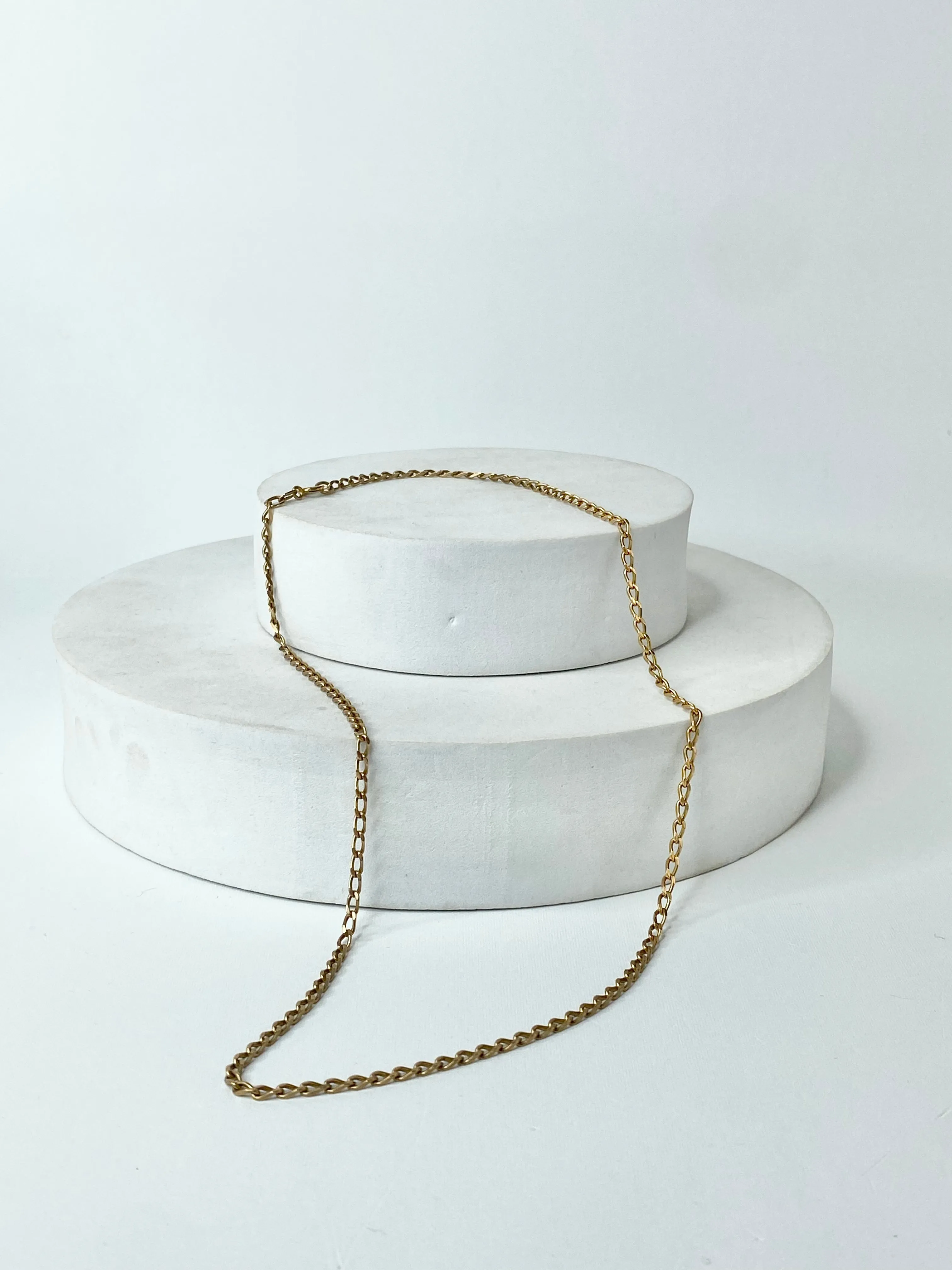 9K Italian Made Gold Cable Chain Necklace