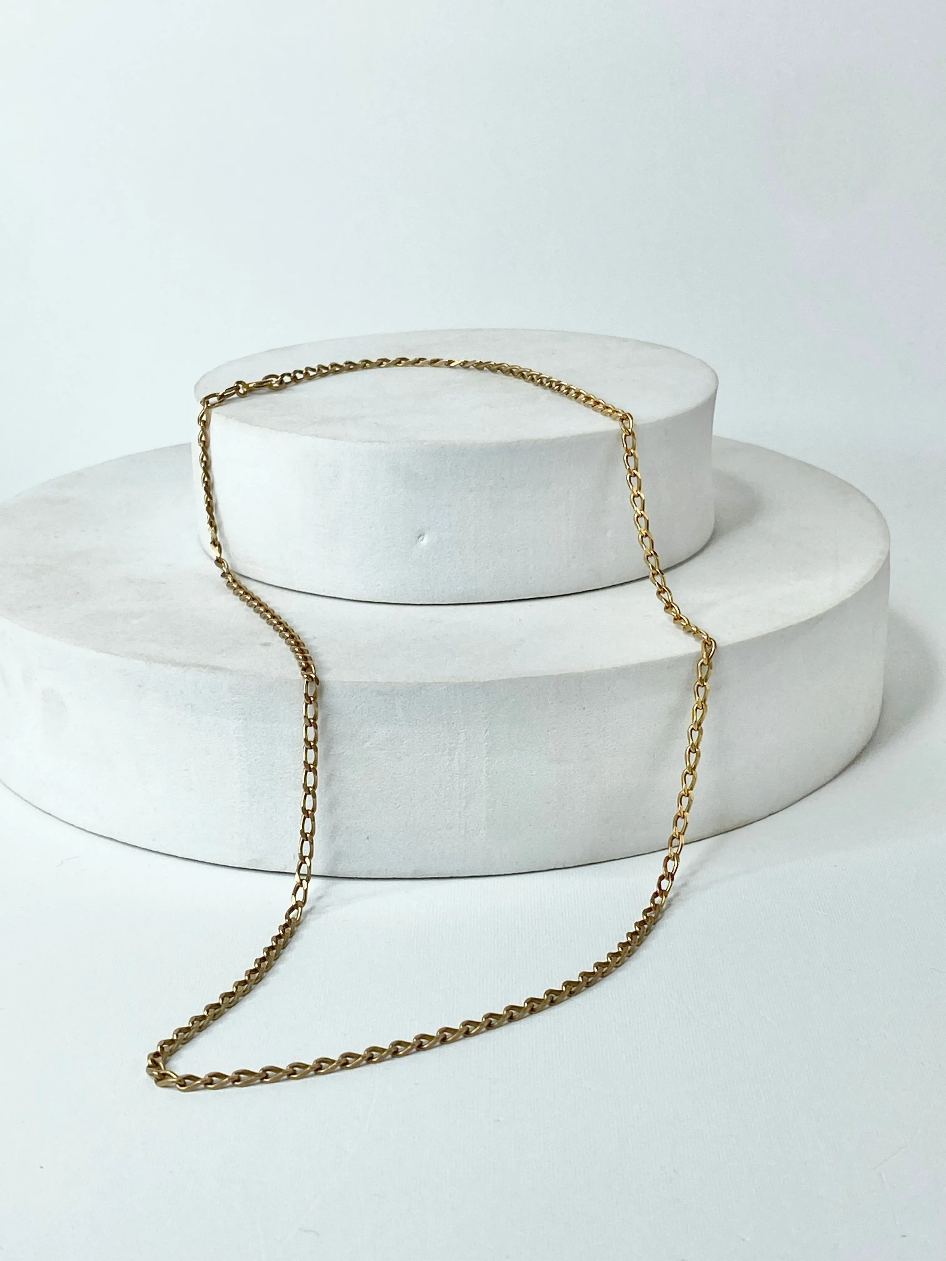 9K Italian Made Gold Cable Chain Necklace