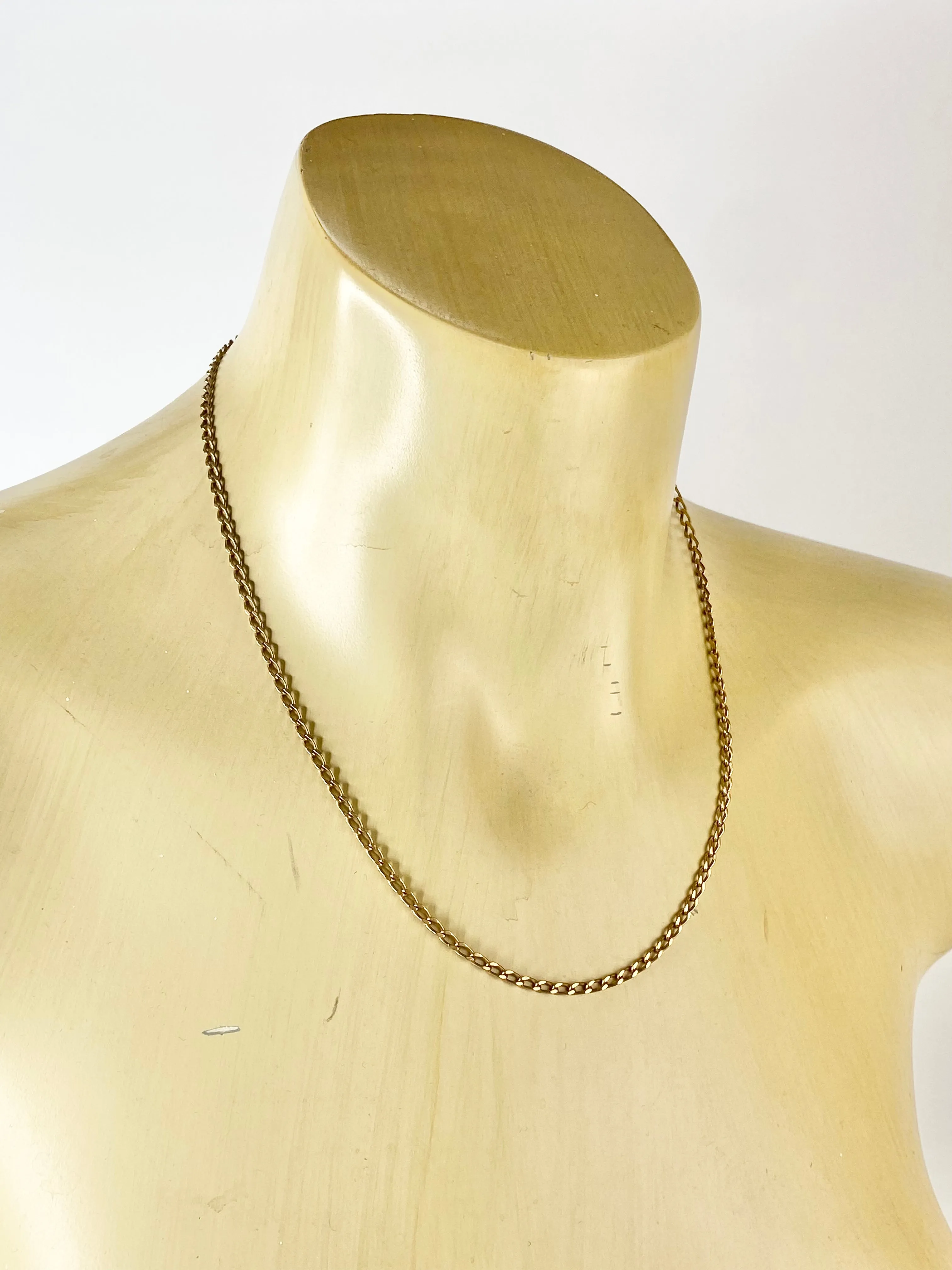 9K Italian Made Gold Cable Chain Necklace