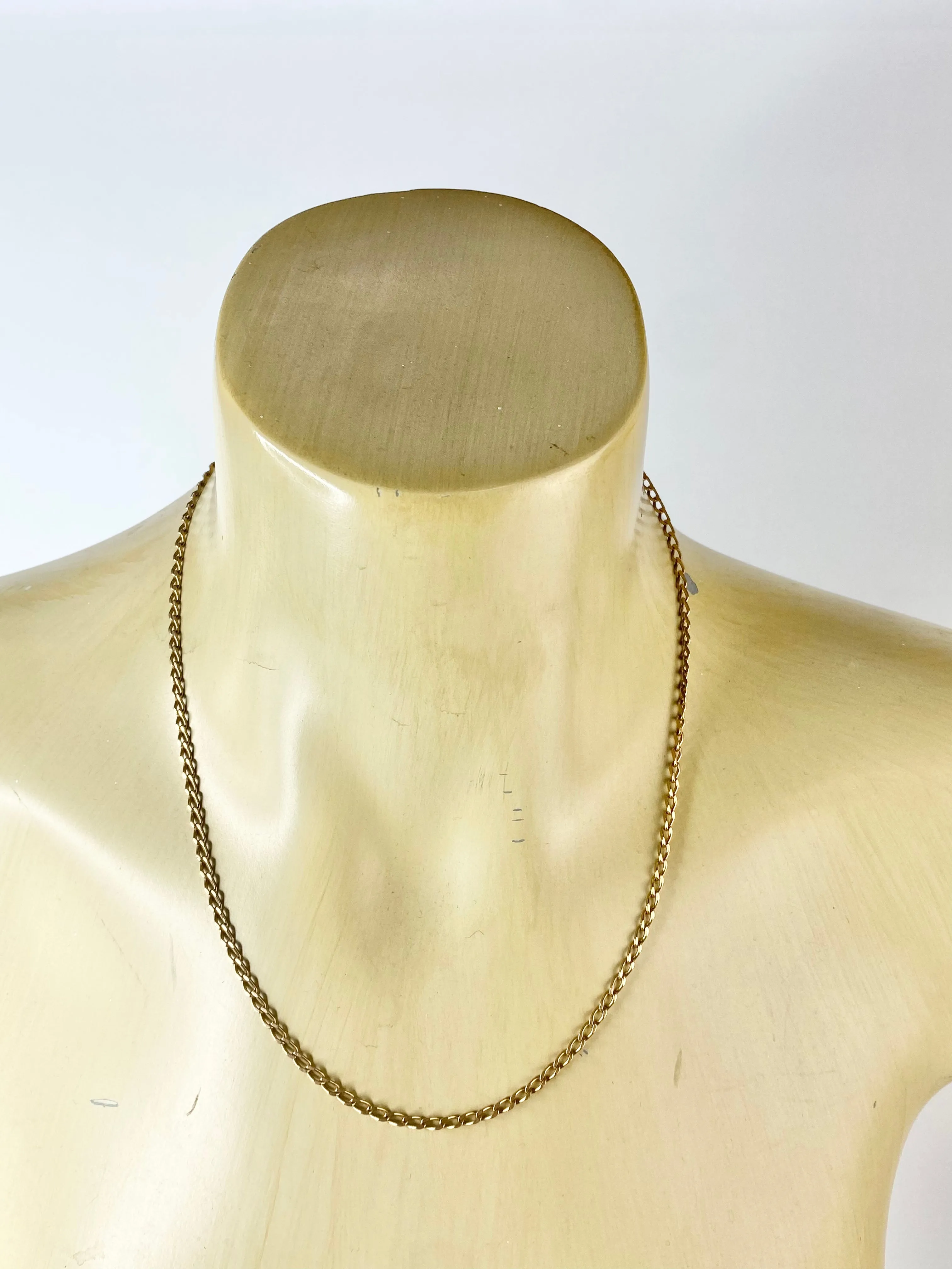 9K Italian Made Gold Cable Chain Necklace