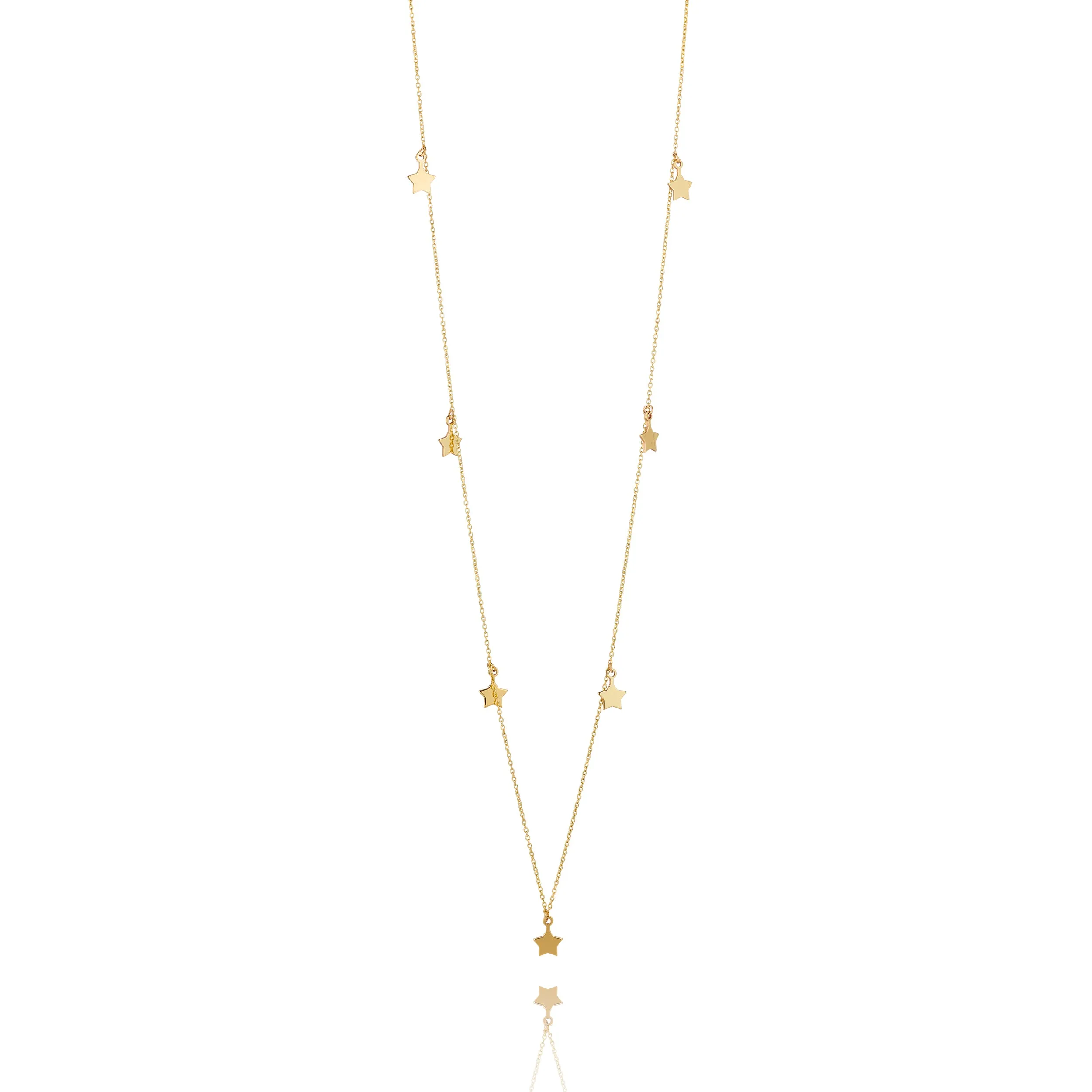 9kt Gold Seven Star Pendant Necklace