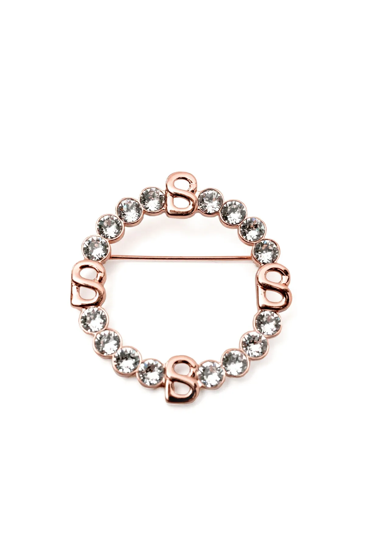 Anna Round Brooch - Rose Gold