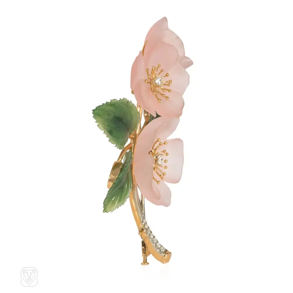 Austro-Hungarian flower spray brooch