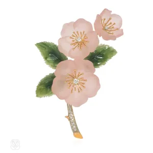 Austro-Hungarian flower spray brooch