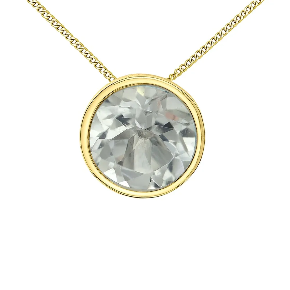 Bezel Set Birthstone Solitaire Pendants