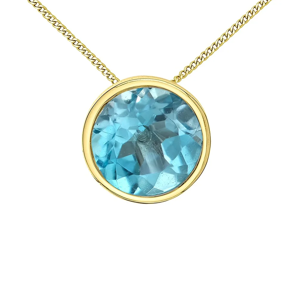 Bezel Set Birthstone Solitaire Pendants