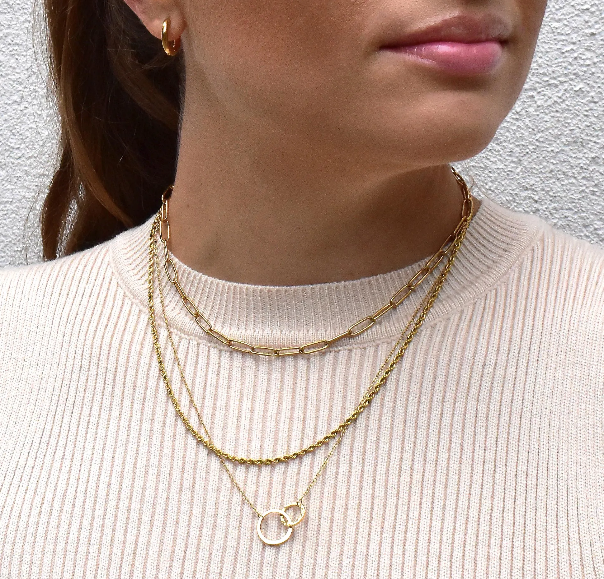 BILLIE THIN GOLD ROPE CHAIN NECKLACE