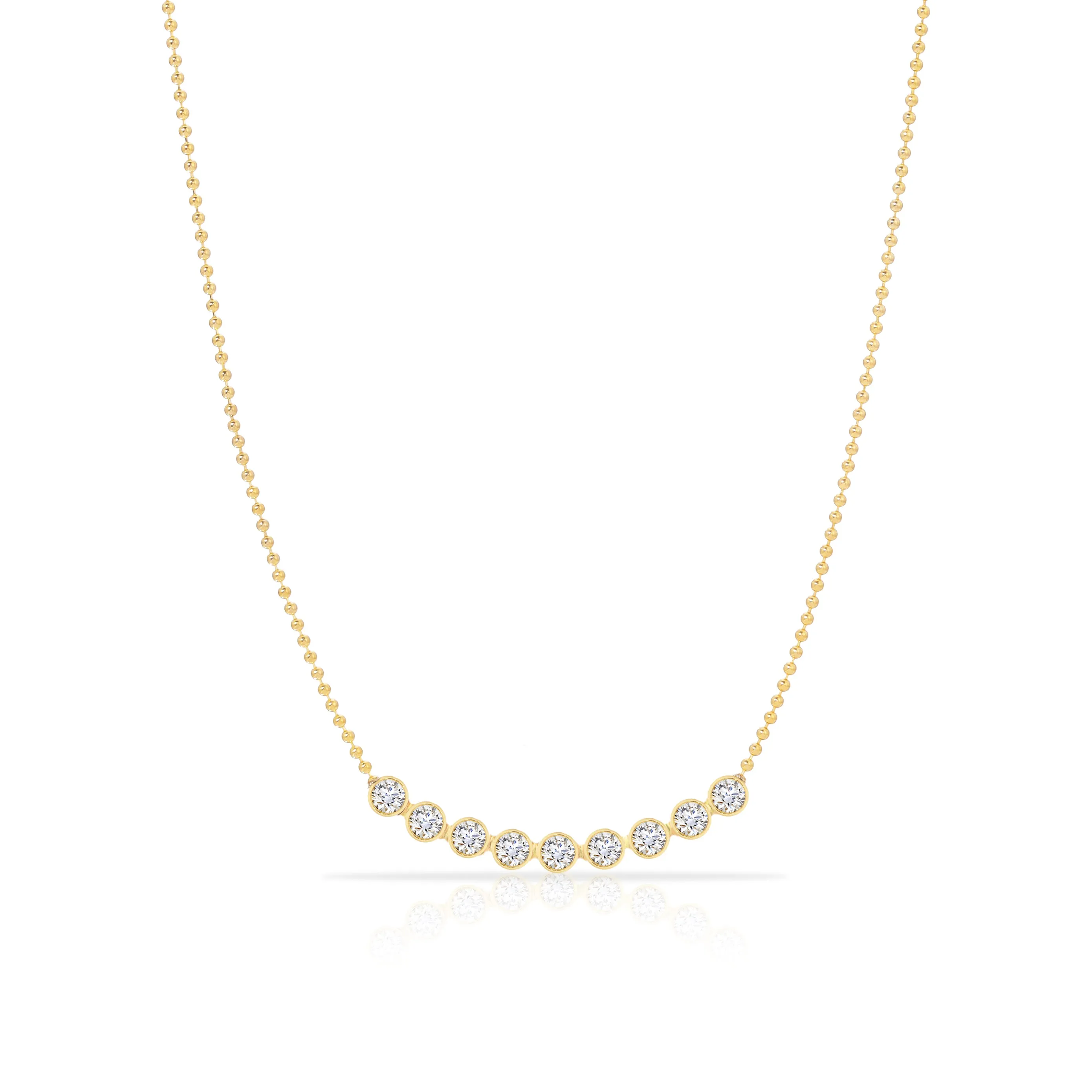 Birthstone Arc Layering Necklace - Yellow Gold