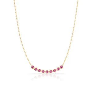 Birthstone Arc Layering Necklace - Yellow Gold