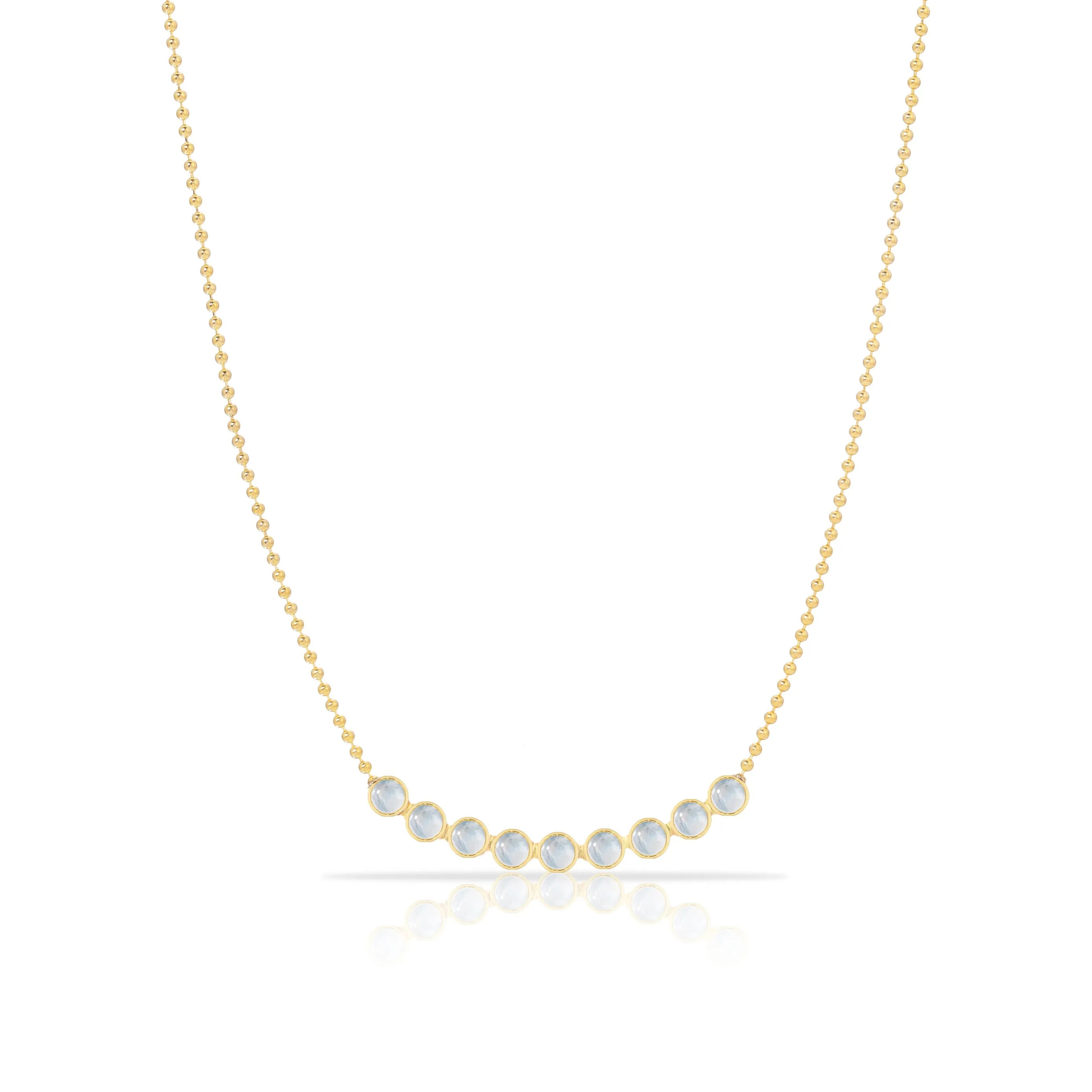 Birthstone Arc Layering Necklace - Yellow Gold