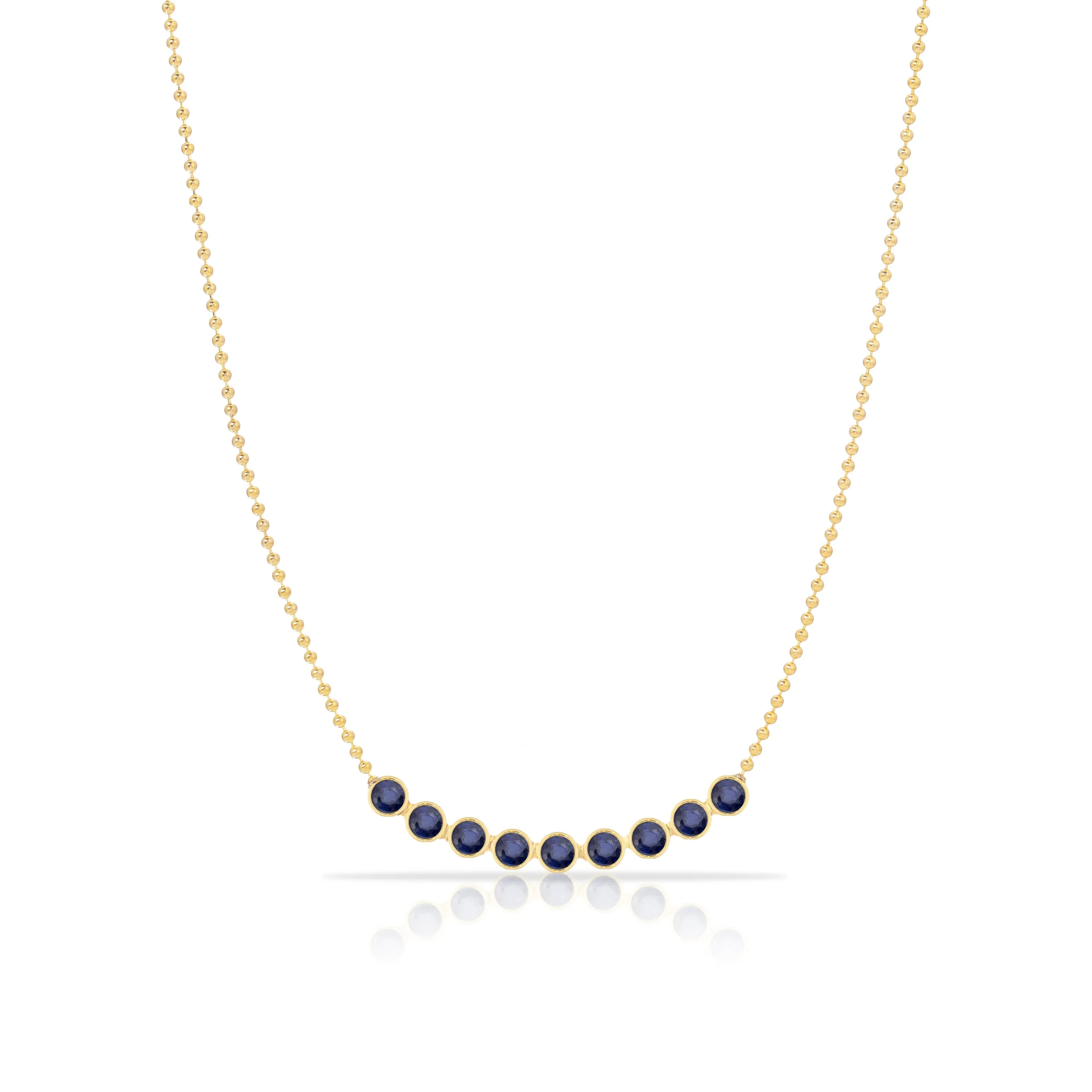 Birthstone Arc Layering Necklace - Yellow Gold