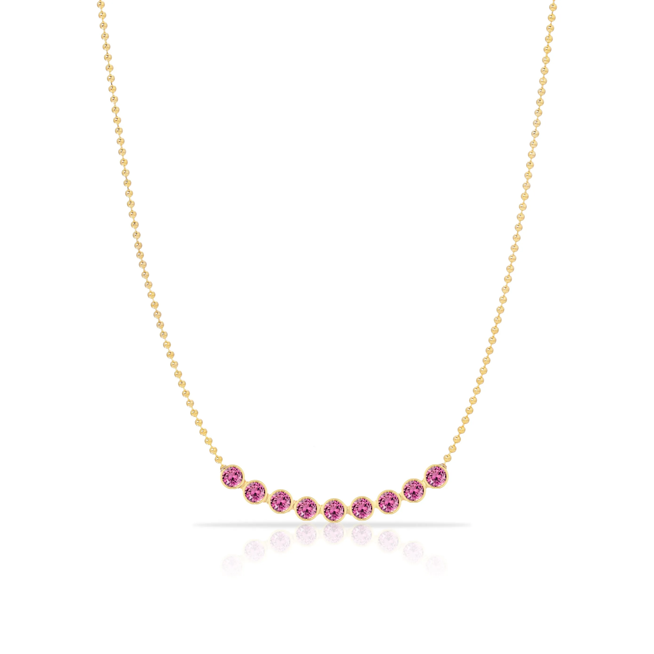 Birthstone Arc Layering Necklace - Yellow Gold